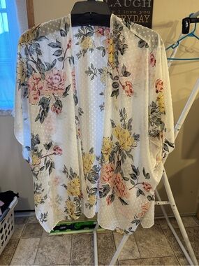 Maurice's Sheer Floral Kimono